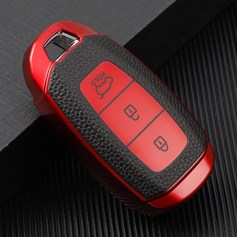 Case Kunci Remote Mobil Bahan Kulit TPU Untuk Hyundai I30 Ix25 Elantra KONA Solaris Azera Grandeur Ig TM Accent Santa Fe Palisade