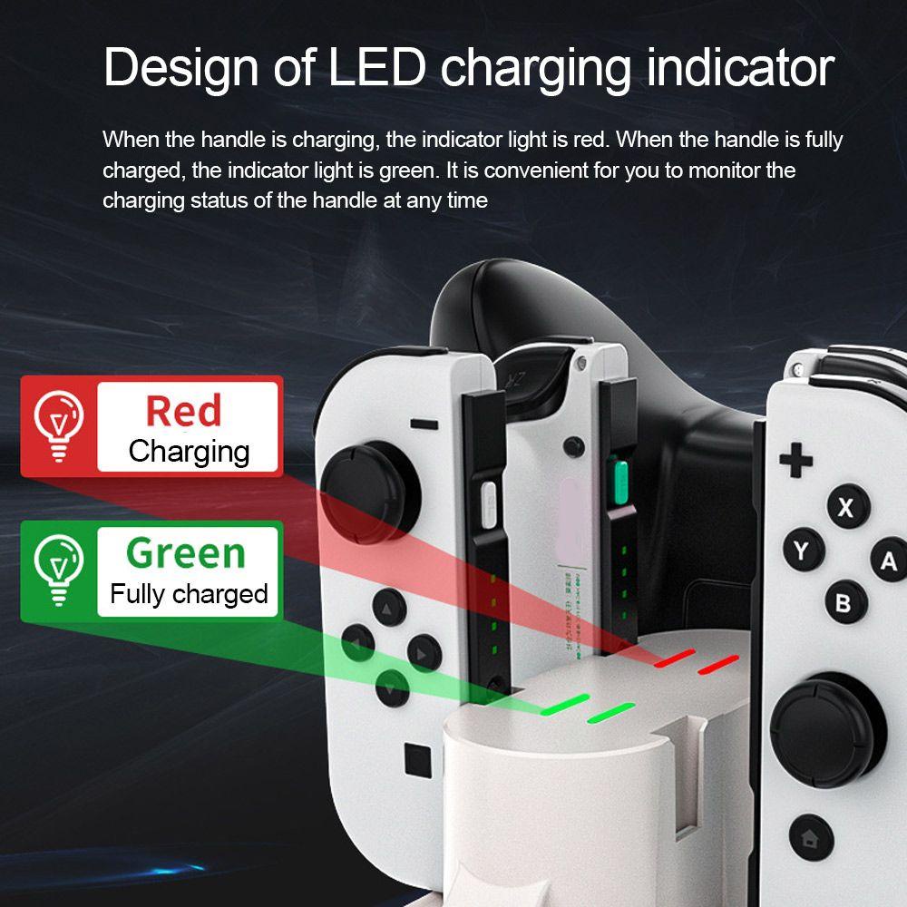 TOP Untuk Nintendo Switch 6in1 Game Controller Charging Type C Jack Charging Dock