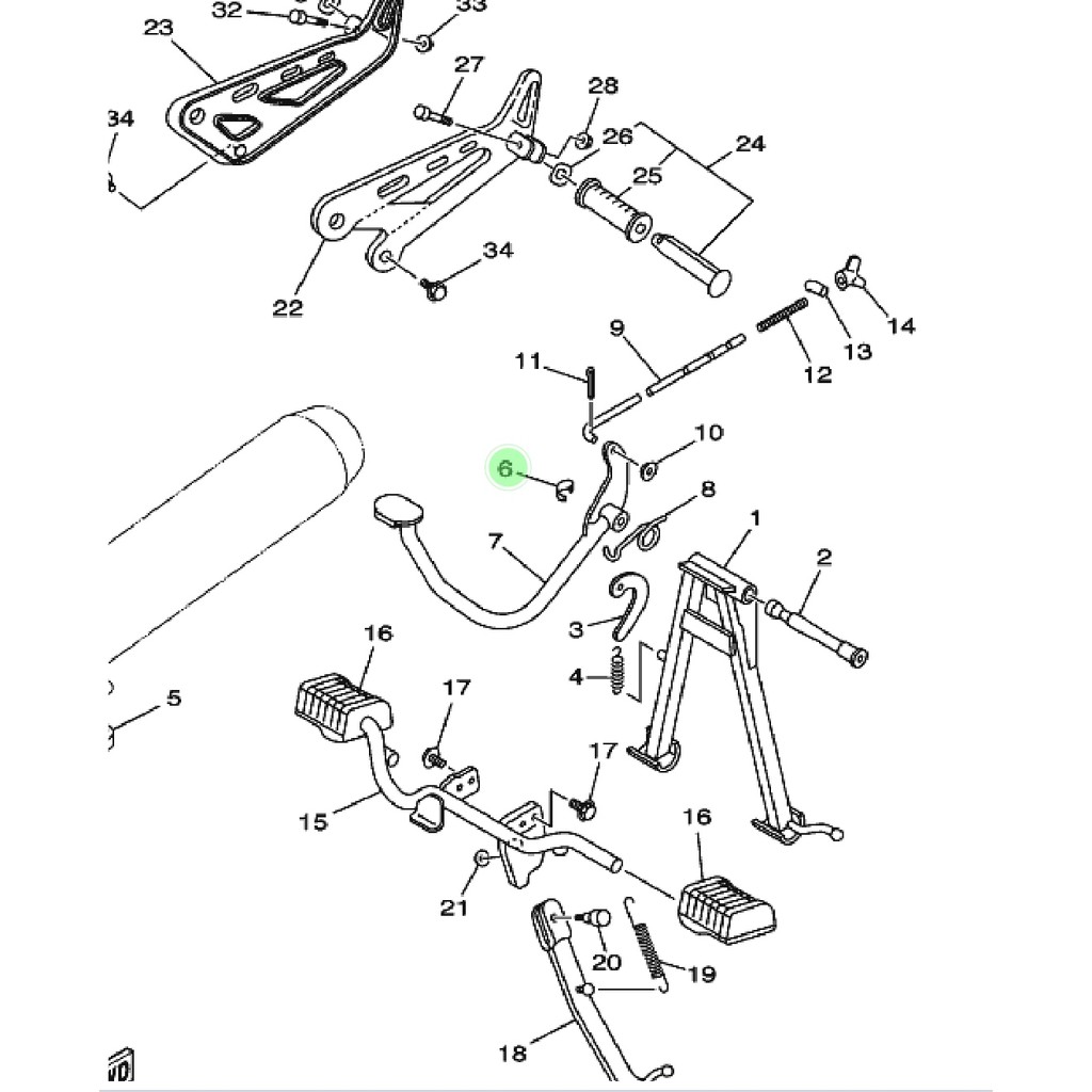 CIRCLIP CLIP KLIP KLEM AS STANDAR TENGAH PEDAL REM RXKING RXK RX KING RXS ORIGINAL YGP 93430-12809