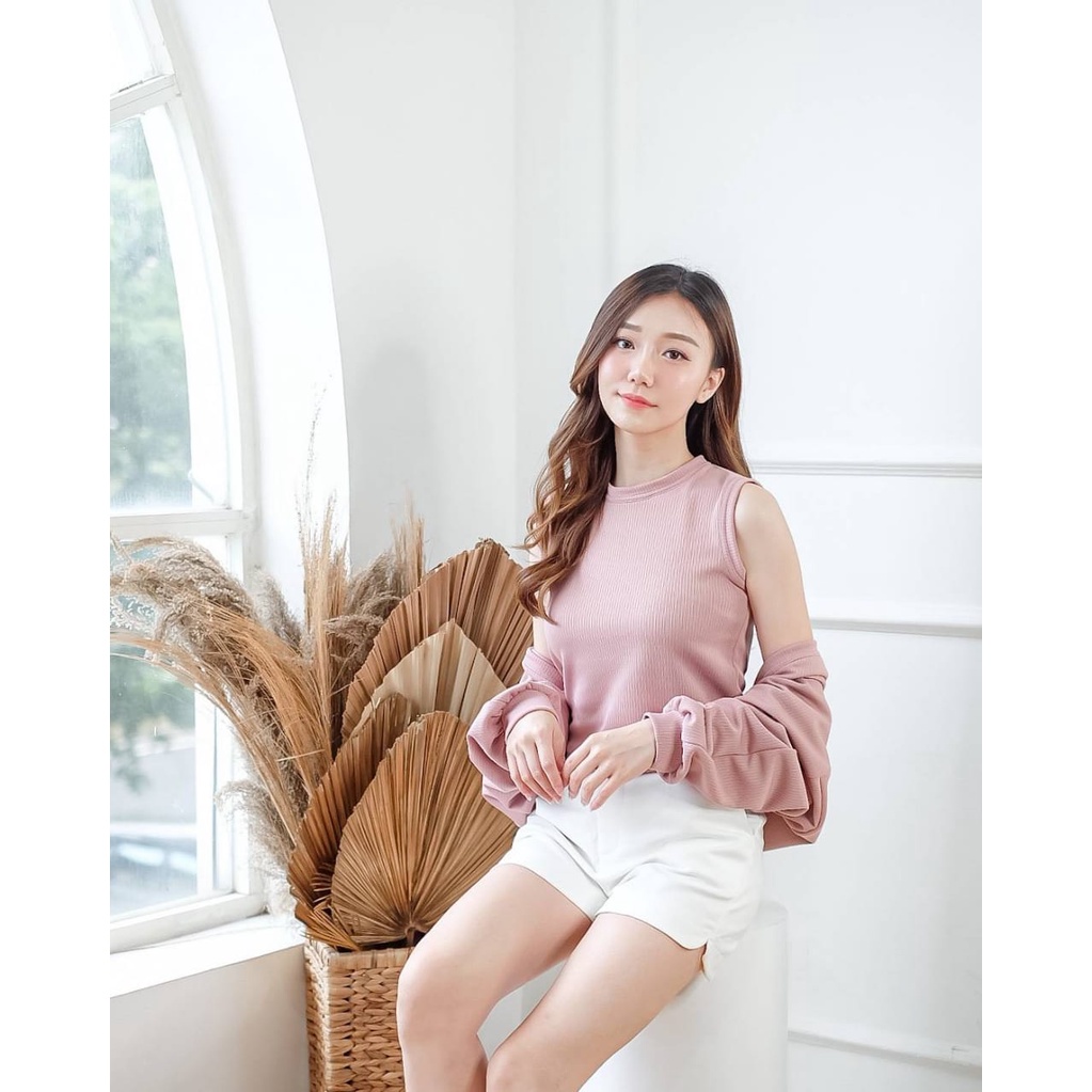 FWR - Knitted Shirt 2330 / Cardigan Crop Top Korean Style