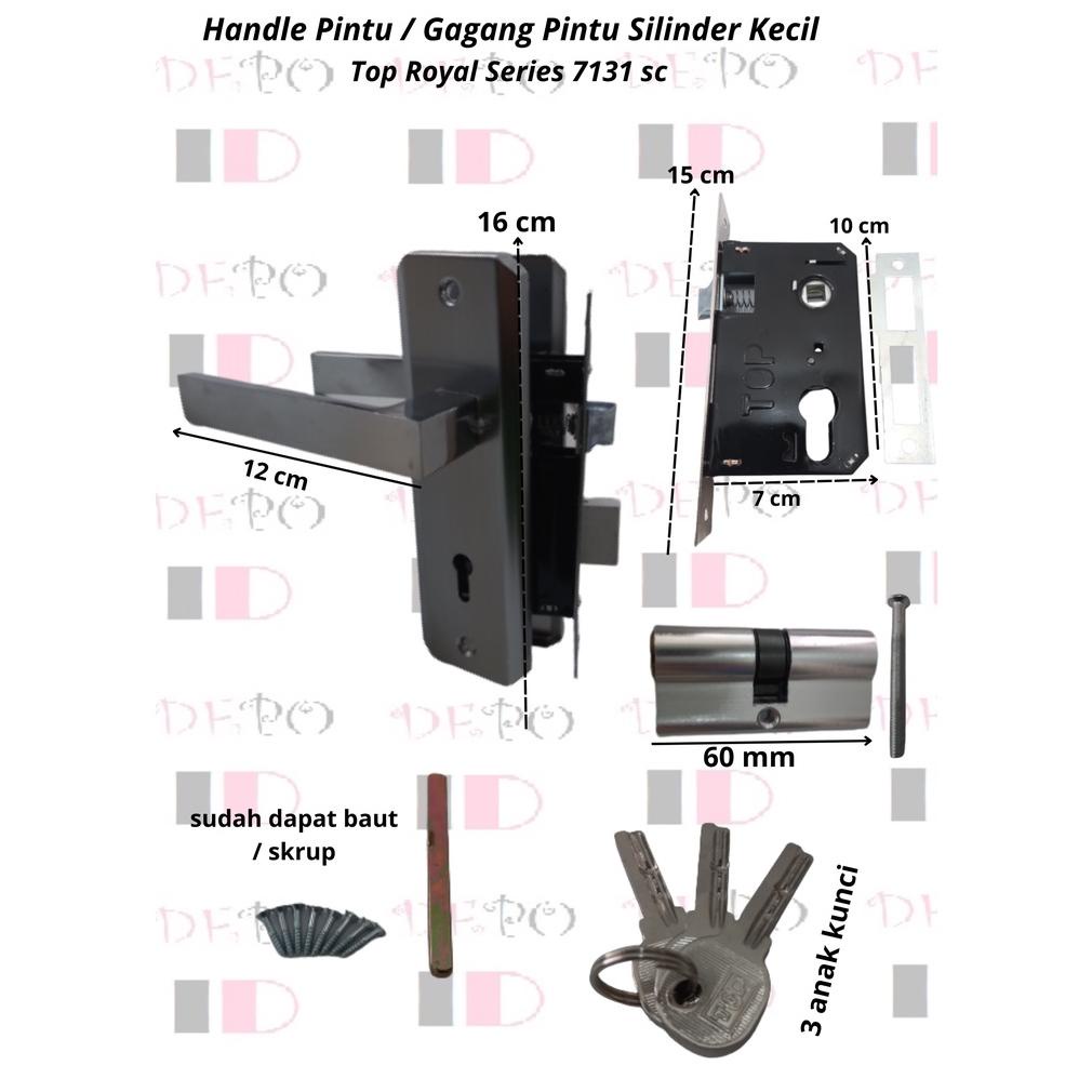 Handle Pintu Rumahan / Kunci Pintu Rumah Silinder Kecil