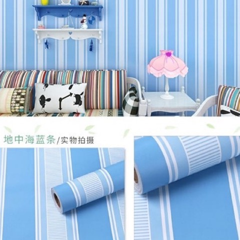 Wallpaper Dinding / Wallpaper Sticker SALUR BIRU