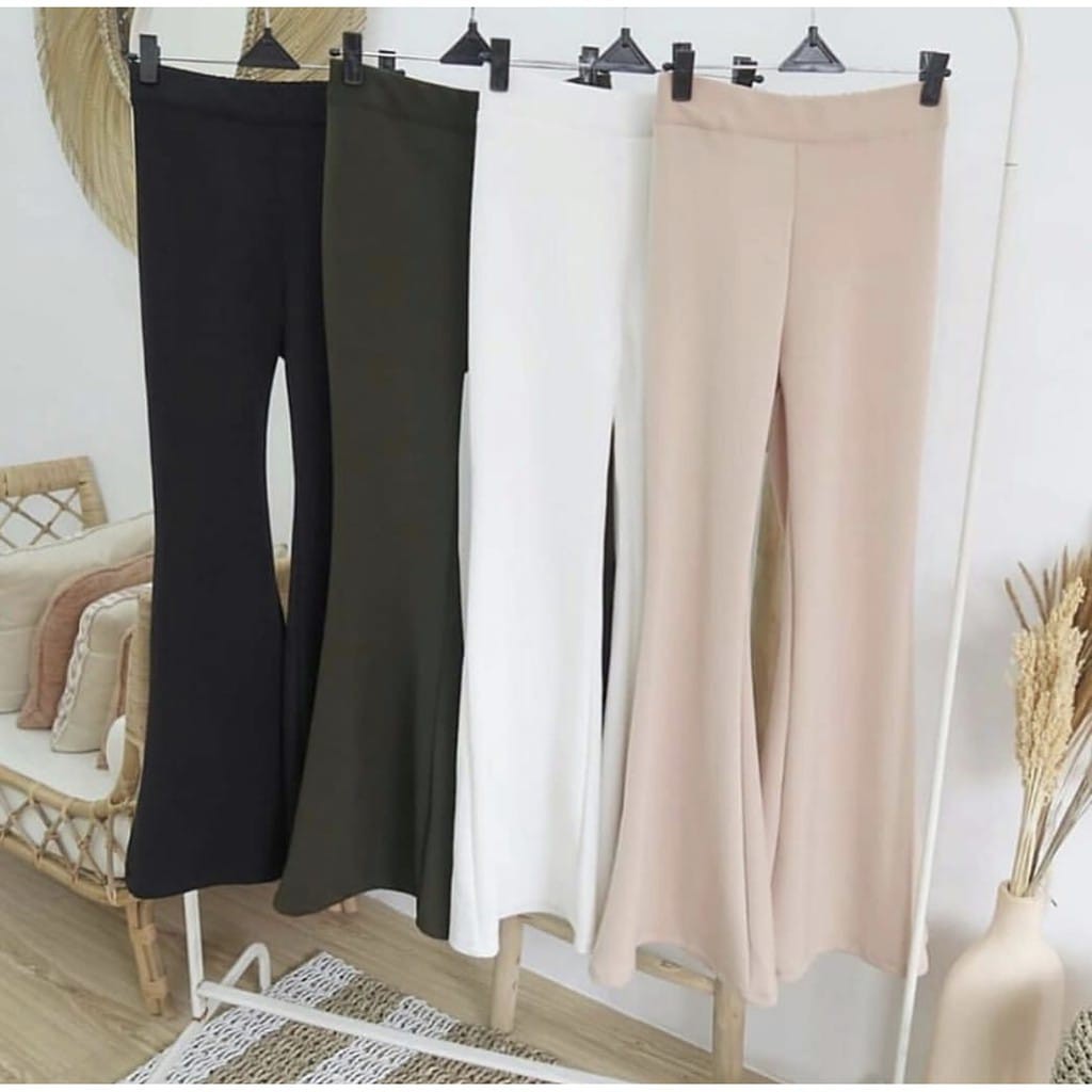 I CELANA CUTBRAY SCUBA PUTIH CELANA PUTIH SCUBA PREMIUM HIGHWAIST PANTS