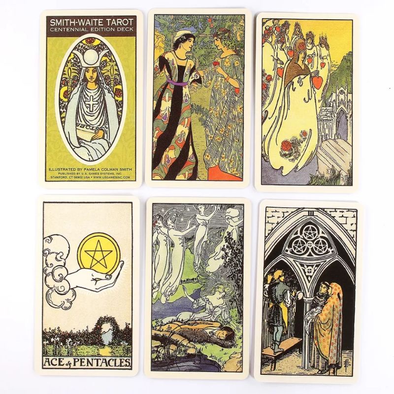 Smith Waite Continental Tarot 12x7cm include guide paper