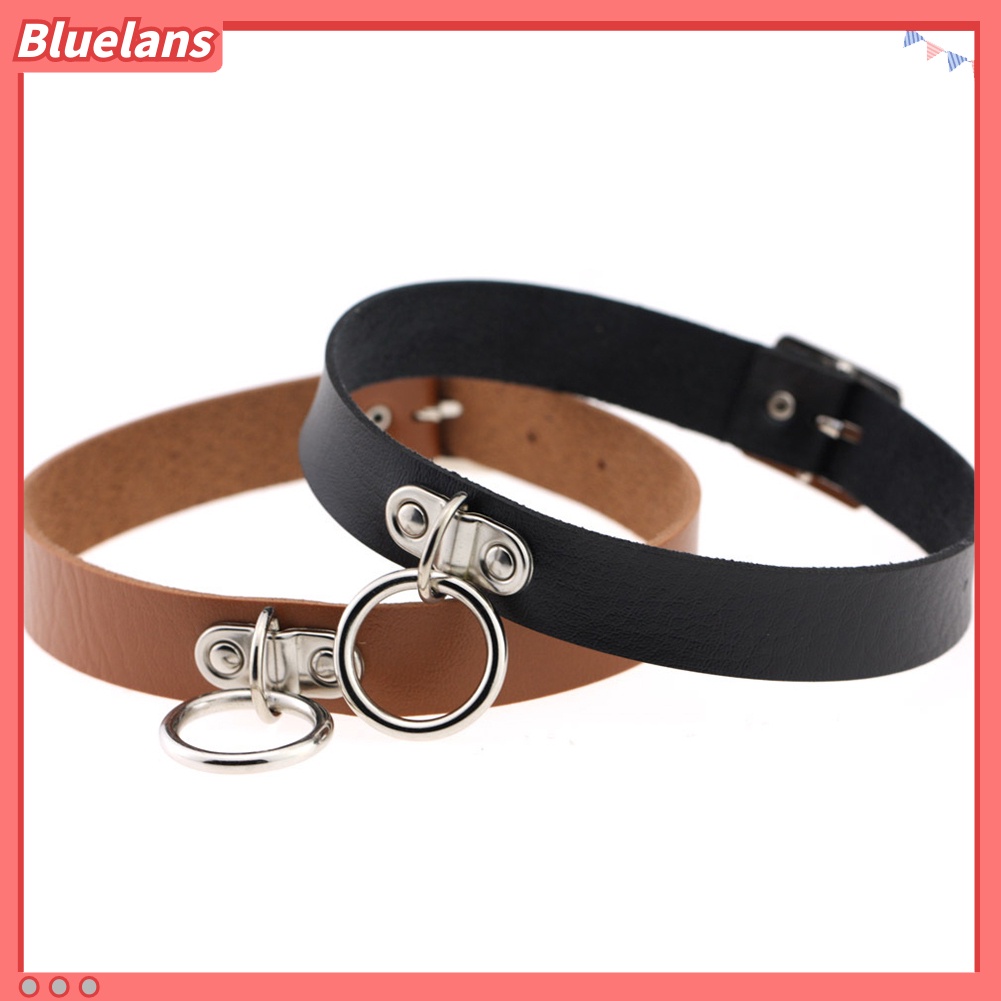 Bluelans Harajuku Punk Rivet Love Heart Lock Faux Leather Collar Choker Necklace Jewelry