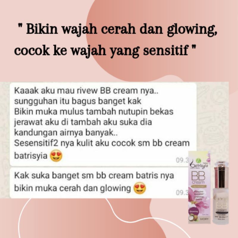 BBCREAM+SUNSCREEN BATRISYIA/ FOUNDATION GLOWING/ BB CREAM GLOWING TERBAIK TERBAGUS/CC CREAM GLOWING