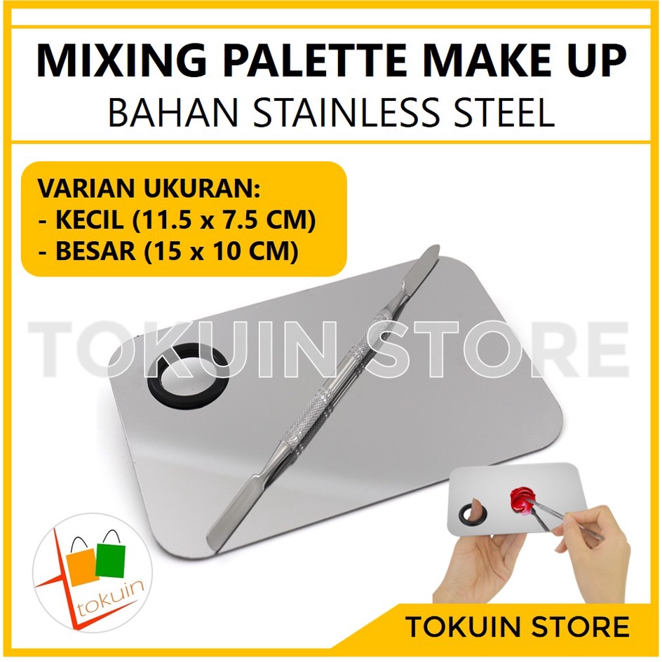 Mixing Palette Spatula Mixing Pallete Make Up Pallet Foundation Stainless Makeup Mix