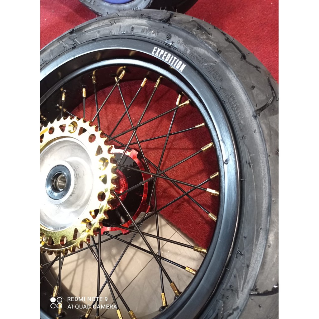 WHELLSET Ban Set Supermoto CRF 150 Velg Expedition Ring 17 Tinggal Pasang Di Motor