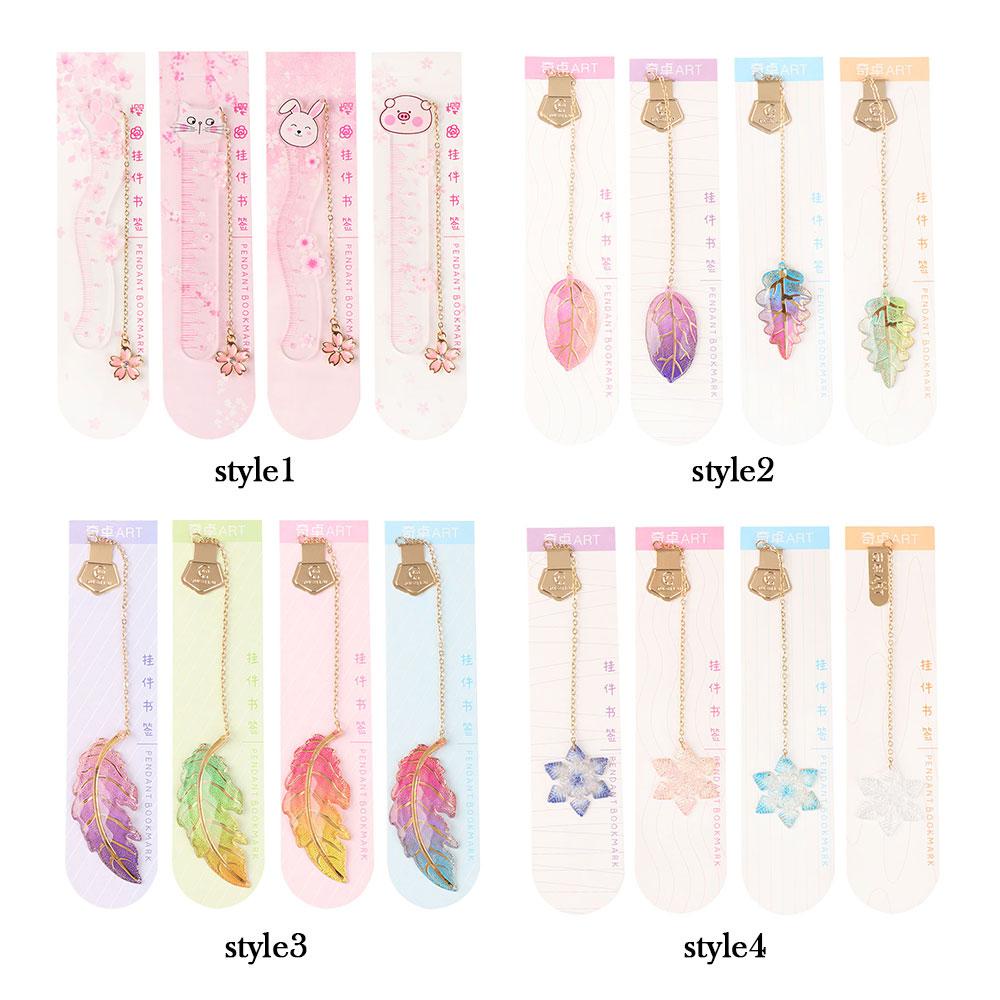 Preva Binder Bookmark Kreatif Alat Tulis Bunga Cherry Snowflake Daun Klip Holder