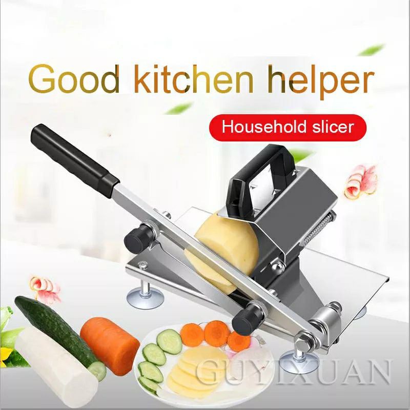 GS8pro Mesin Pengiris Daging Manual Meat Slicer Alat Potong keripik Tempe tipis Serbaguna