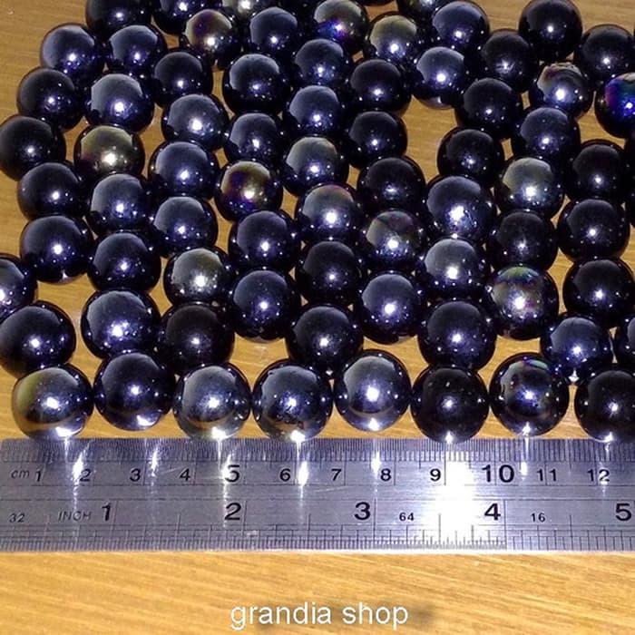 Jual Kelereng Gundu Warna Hitam Ukuran Standar Mainan Jadul 90An Murah