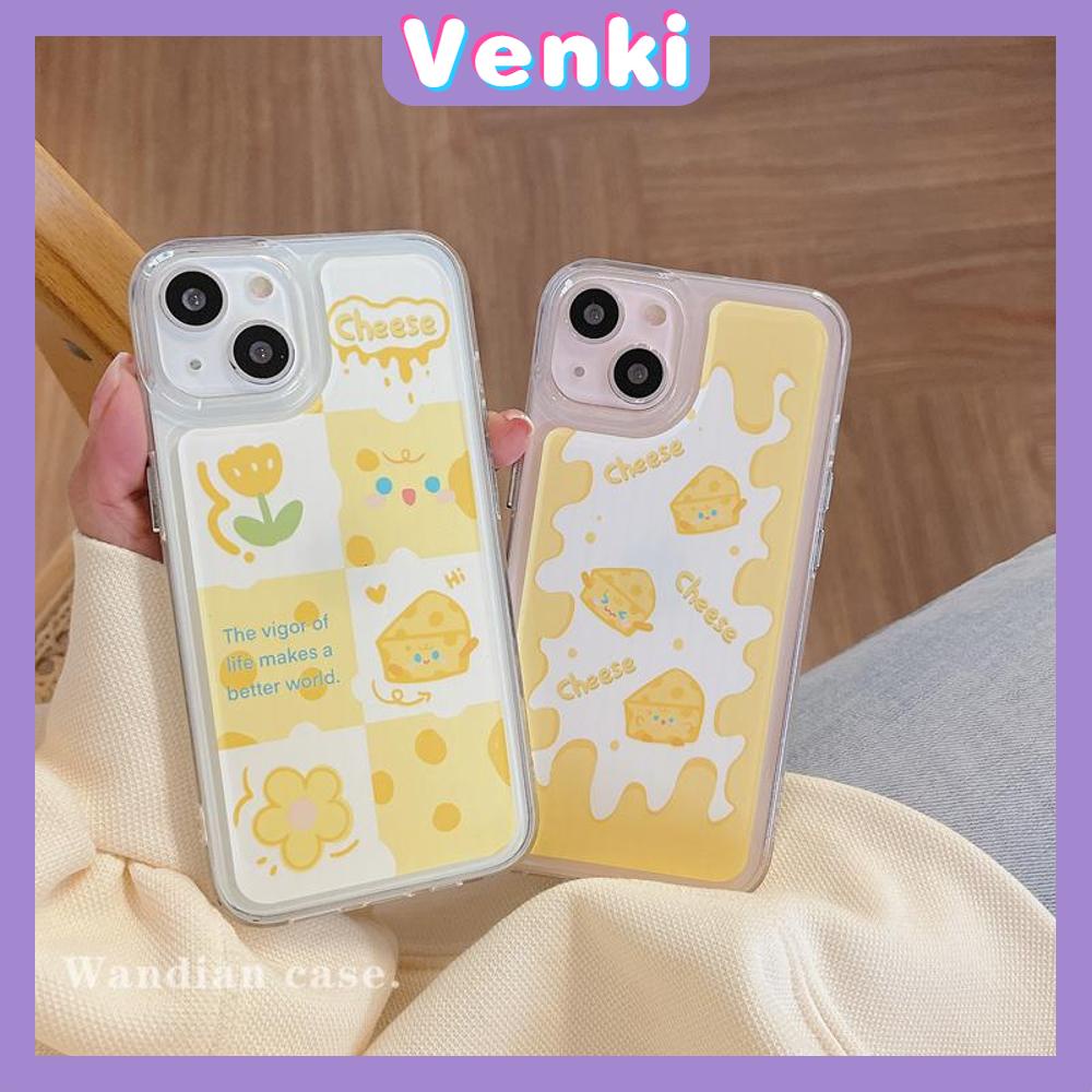 iPhone Case Silicone Soft Case Clear Case Shock Resistant Protection Camera Yellow Cheese Cute Style Compatible with iPhone 11 iPhone 13 Pro Max iPhone 12 Pro Max iPhone 7 Plus  xr