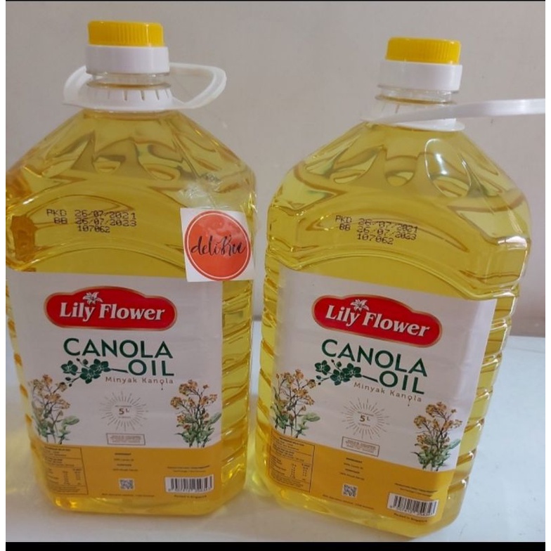 

Canola oil lily flower 5 liter, minyak canola 5lt lily flower