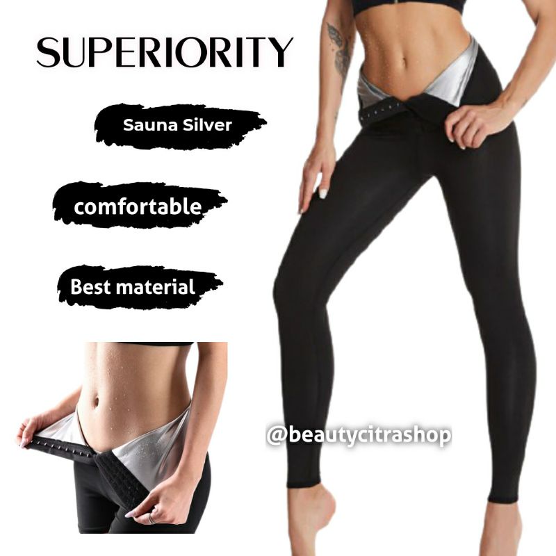 SLIMMING PANT PELANGSING PEMBAKAR LEMAK SAUNA SILVER PREMIUM