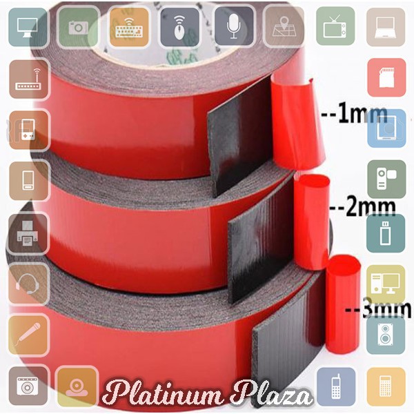 NIKTO Tape Lakban Double Tape 3M Foam Serba Guna Size 10m x 30mm - Red`18RJA1-