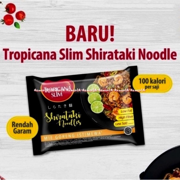 Tropicana Slim Shirataki Noodles 71gr Mie Goreng Istimewa Low fat Rendah Garam High Fiber TS  Mi Sirataki Untuk Diet Mi Goreng Instan