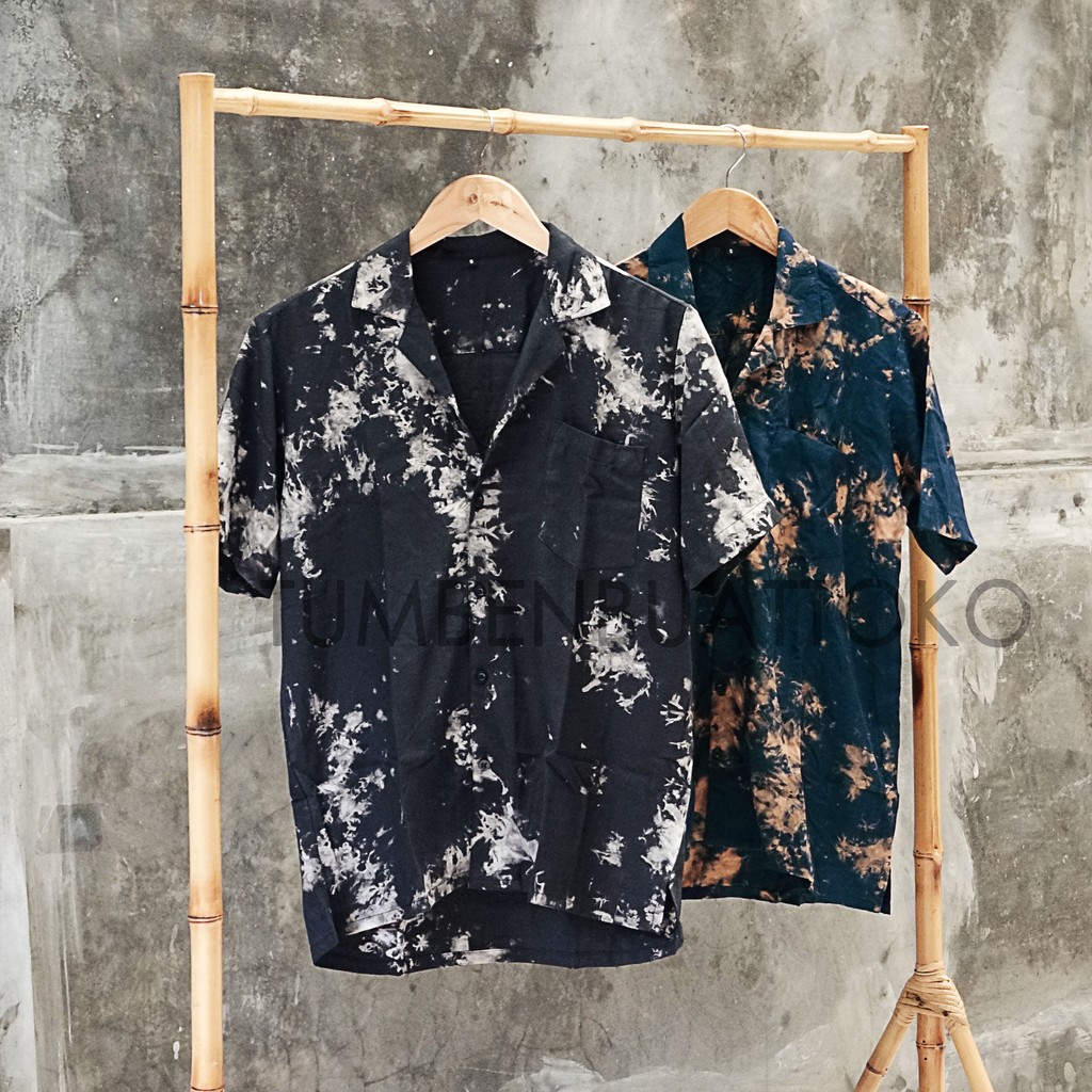 KEMEJA PRIA - KEMEJA TIE DYE - TIE DYE SHIRT - TIE DYE TWO TONE