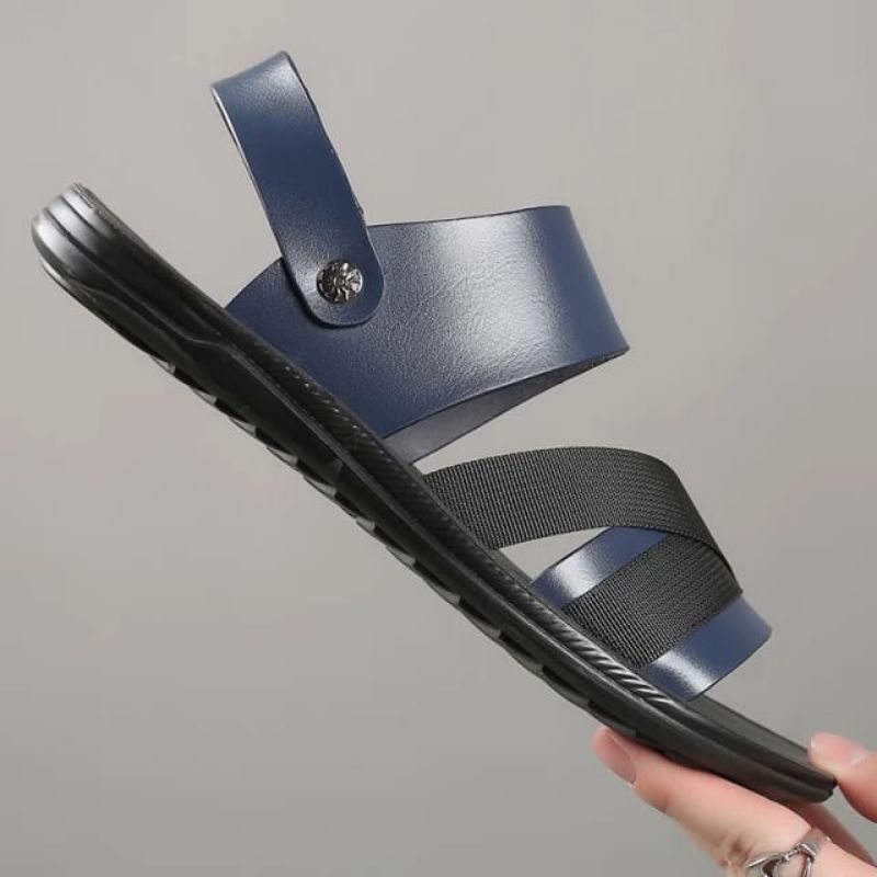 Brody BRAVO Sandal pria casual  sandal slop puyuh kekinian model birken ban dua-Navi