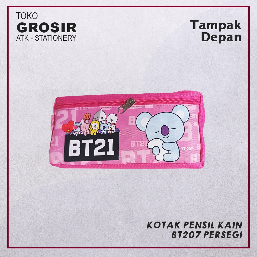 

KOTAK PENSIL 2 RESLETING BT21 / TEPAK PENSIL / TEMPAT ALAT TULIS BT21 BT-207 PERSEGI