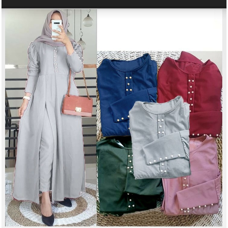 Us Morha Setelan Dress Tunik Fashion Muslim