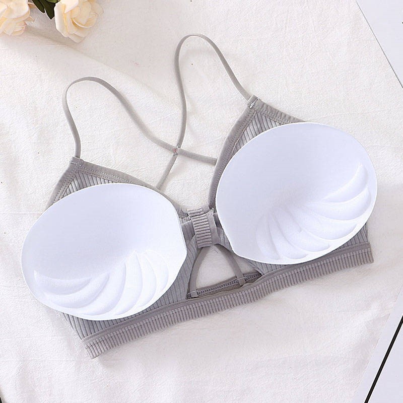 Alibaba1688 Bra Wanita Cute Small Thin Chest Sexy Halfcup Tanpa Kawat