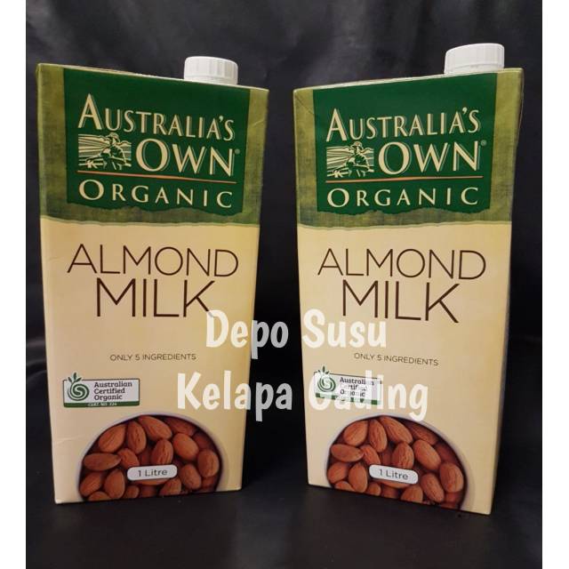 Australia OWN Almond Organic Milk Gluten Free Australia's Susu Almon Enak Lezat Diet Non Fat Sugar