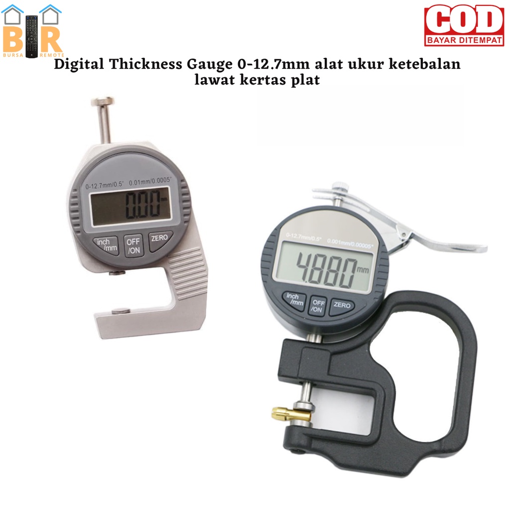 Digital Thickness Gauge alat ukur ketebalan kawat kertas plat