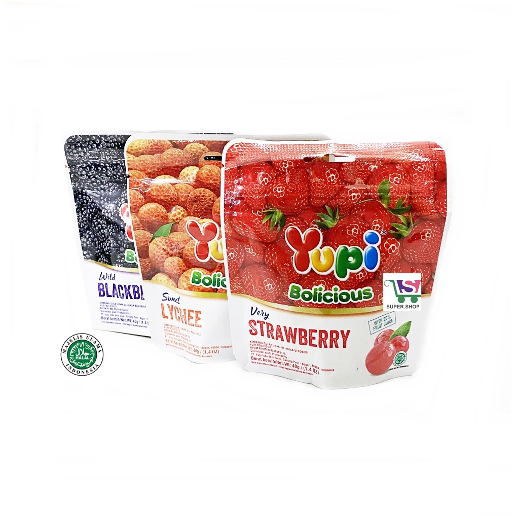 

Yupi Bolicious Pouch Blackcurrant / Lychee / Strawberry 40 Gram