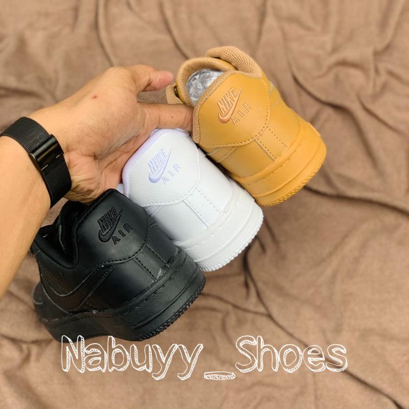 MAN &amp; LADIES SEPATU SNEAKERS WANITA DAN PRIA NK3 A1R FORC3 1 ONE TRIPEL WHITE SEPATU PUTIH BROWN HITAM SEPATU ANAK LAKI LAKI FULL BLACK FULL BROWN COKLAT TAN FULL WHITE SNEAKERS WANITA SEPATU