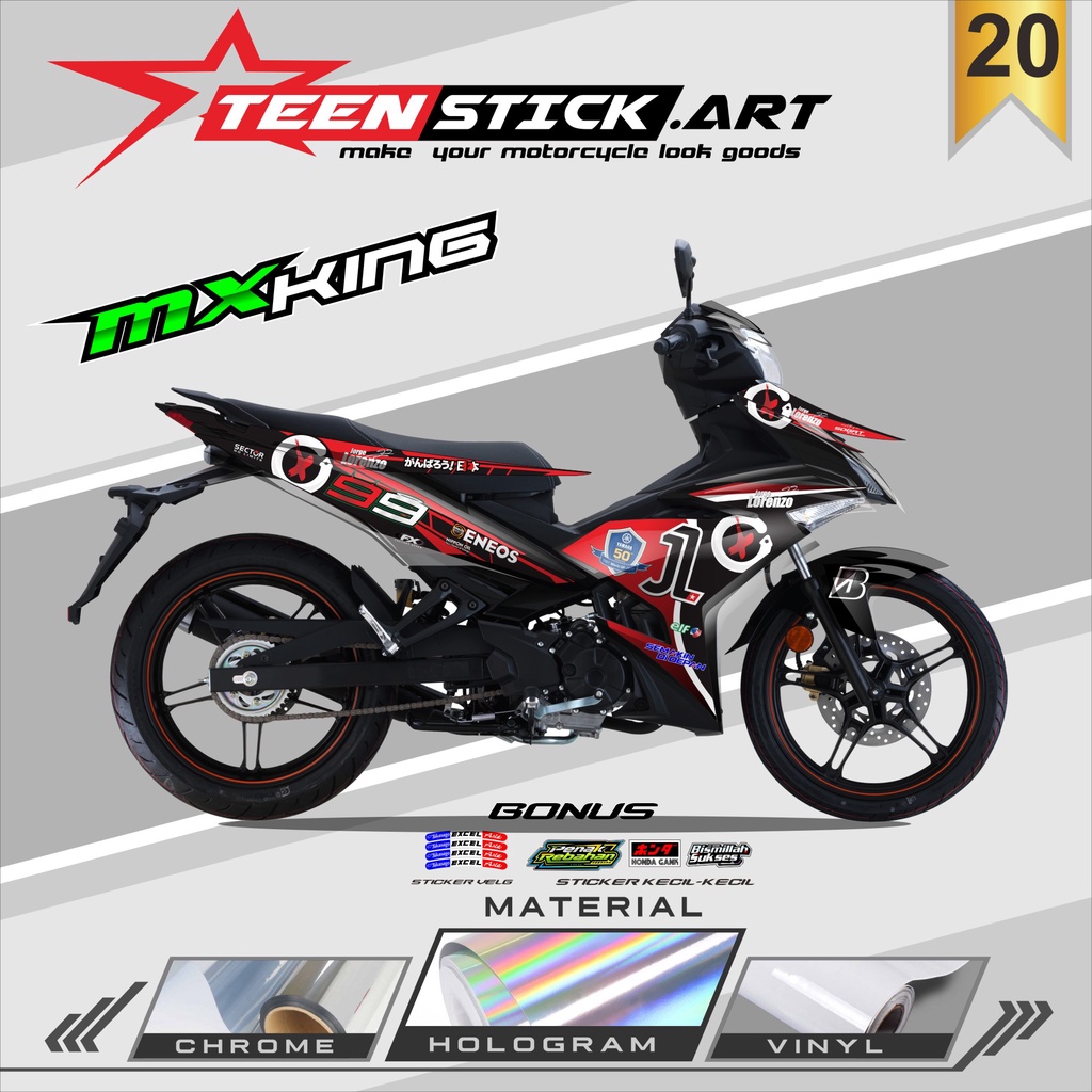 STRIPING MX KING - STRIPING HOLOGRAM YAMAHA MX KING 2015-2022 LORENZO