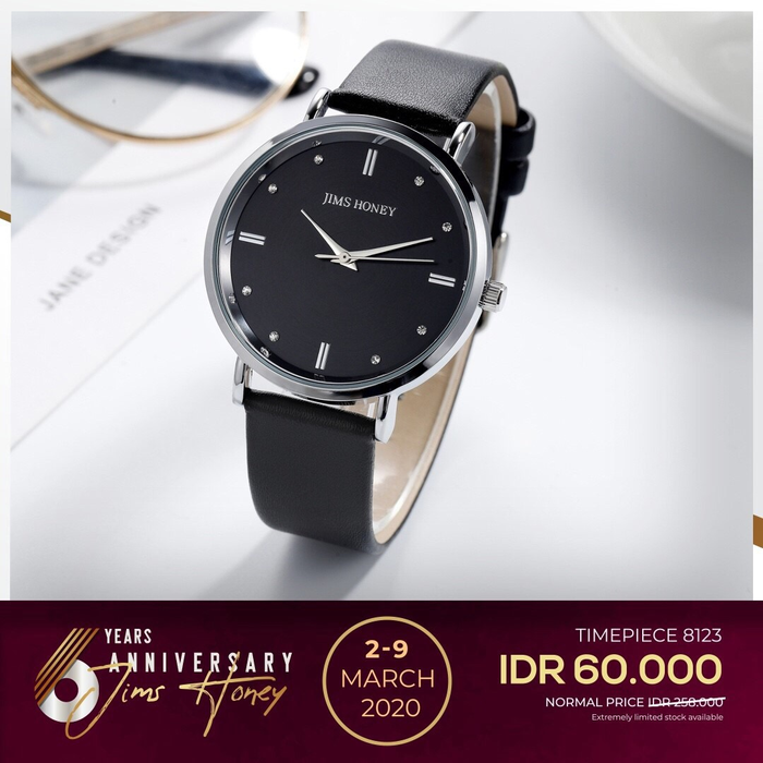 Jam Tangan Wanita Jims Honey -  Kode 8123 Jam Tangan Best Seller - Hitam