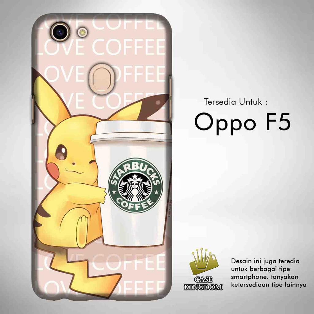 Pikachu Pokemon Starbucks 1 Casing Custom Oppo F5 Case