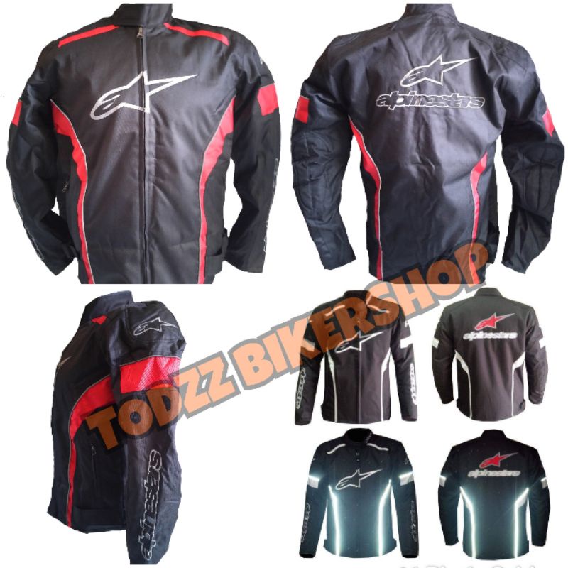 Jaket motor touring harian outdoor pria protektor bikers tebal safet keren kuat balap race sport mog