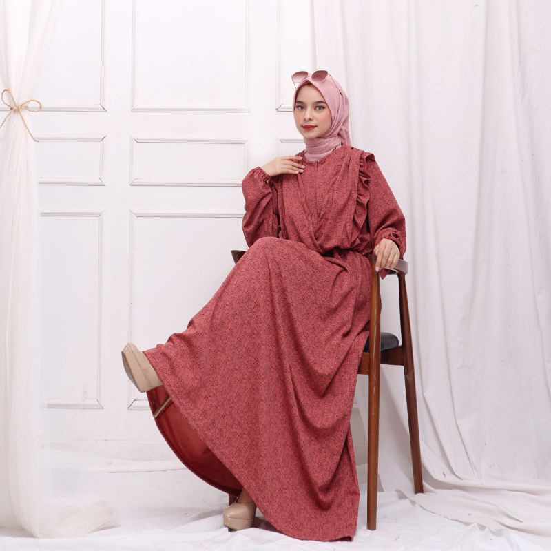 GROSIR ( 55 rb x 6pcs  )-172  GAMIS VOXY PRINTING