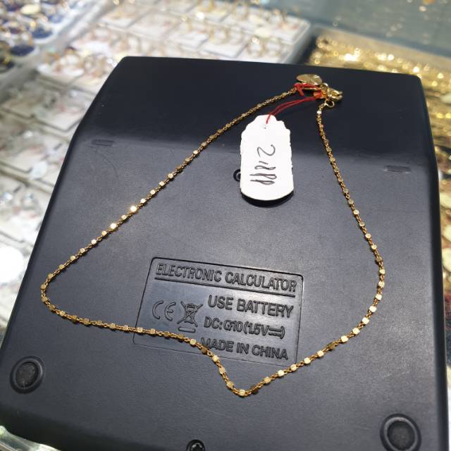 Gelang kaki emas tua 750 (23k) rosegold