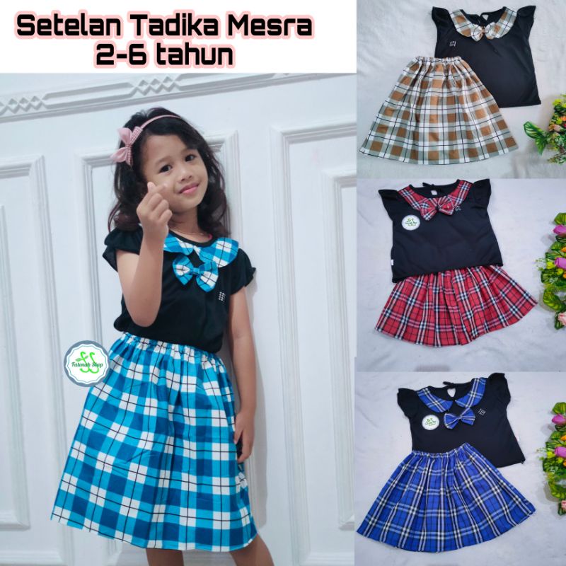 Setelan Rok Anak 2 3 4 tahun baju anak cewek perempuan lucu sailor anime japan jepang tadika mesra ( setelan tadika )