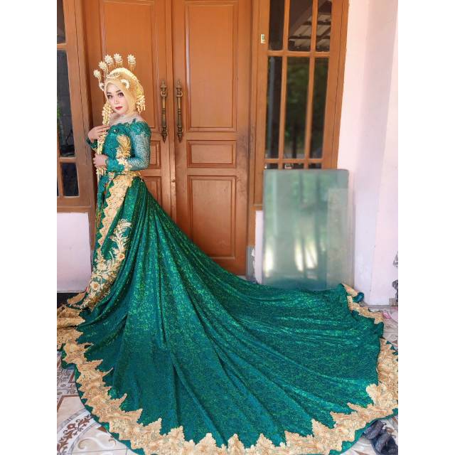 Kebaya full payet jepang + jarik prodo sepasang