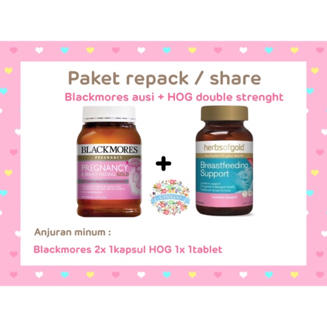 Jual Booster asi paket repack / blackmores pregnancy & breastfeeding ...