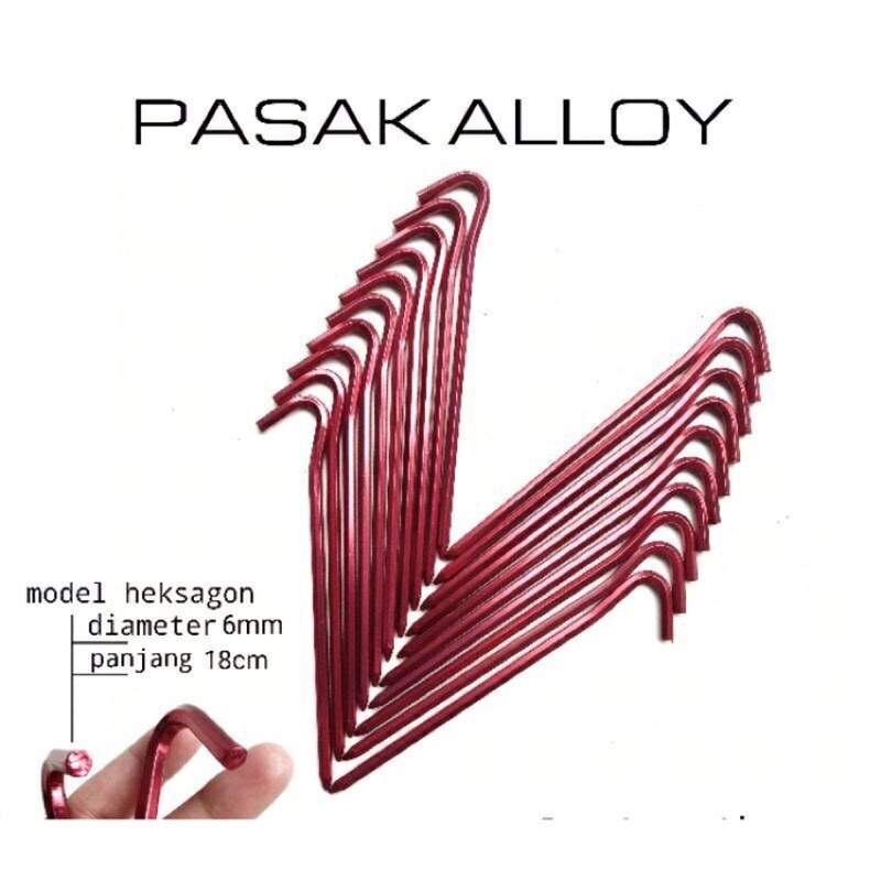 pasak tenda aluminium alloy