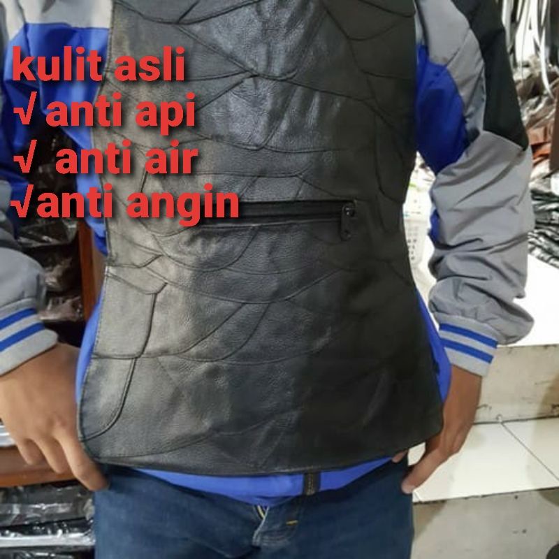 Rompi Motor Pria Kulit Asli Pelindung Dada Bodi Protector Rompi Otto Kulit Asli  Celemek Pria Dan Wanita Kulit Asli Anti Api Anti air Anti Angin