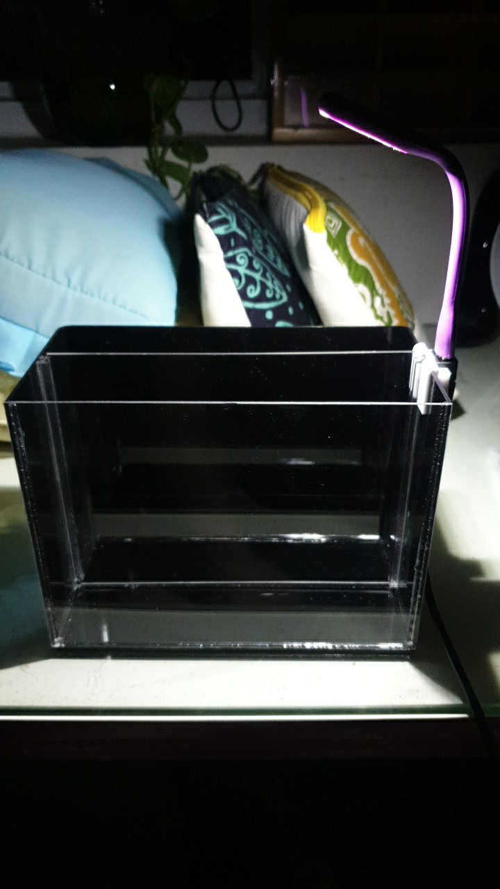 Acrylic Soliter Aquarium + Lampu Selfi Ukuran 15x10x20