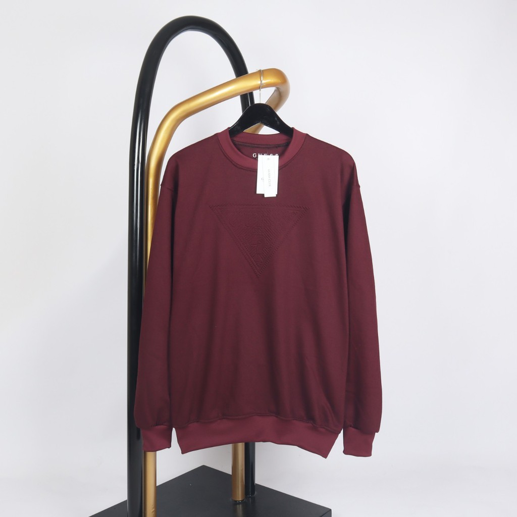 JAKET SWEATER CREWNECK GUES EMBOS POLOS UNISEX PREMIUM QUALITY