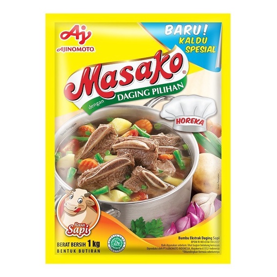 

Masako Sapi 1 kg - Bumbu Kaldu Penyedap Rasa Sapi Horeka 1kg