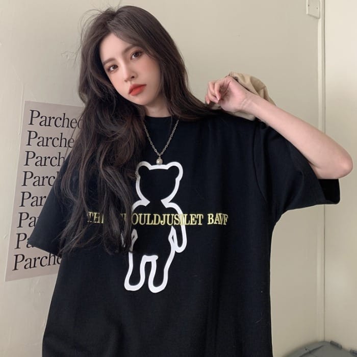 Kaos oversize wanita bavf bear