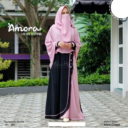 GAMIS AMORA SYARI FREE HIJAB/GAMIS SYAR'I MOSCREPE ALLSIZE