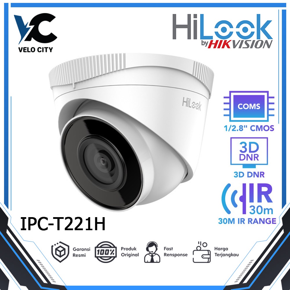 Cctv Ip Camera Indoor Hilook IPC-T221H 2Mp 2.8Mm Original Garansi 2 Tahun