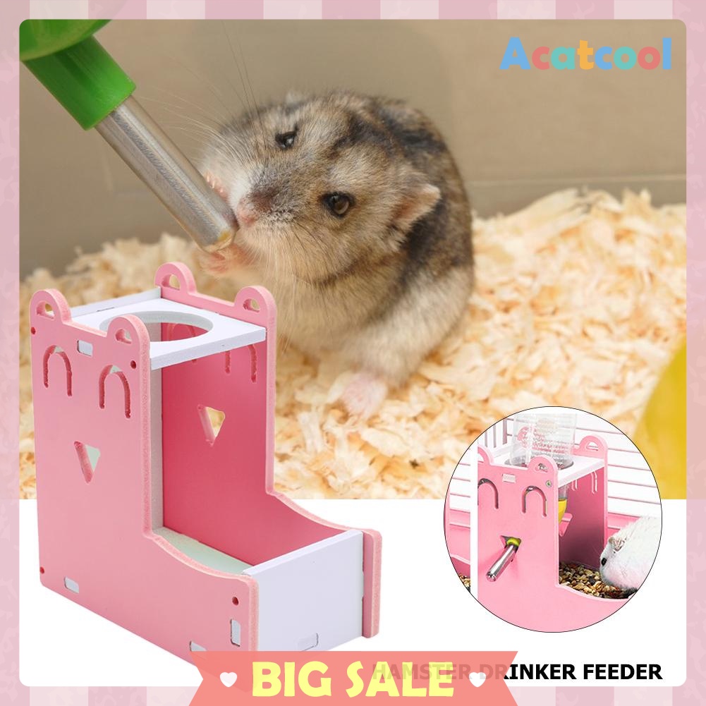 Hamster Automatic Water Fountain Drinker Food Feeder Samll Animal Nest