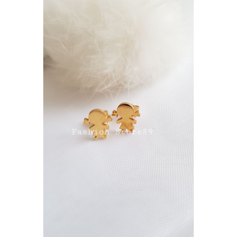 Anting Tusuk BoyGirls anting Tusuk Girls impor titanium gold Antikarat selamanya bestseller