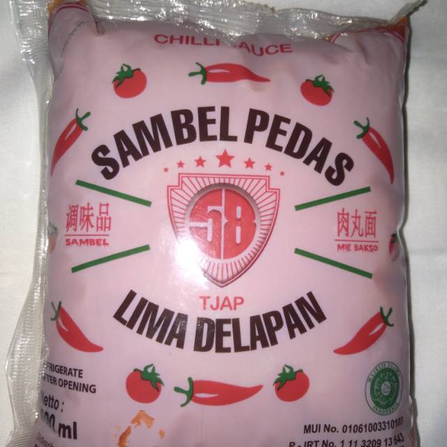 

Sambal Pedas Tjap Lima Delapan "refill 600 ml