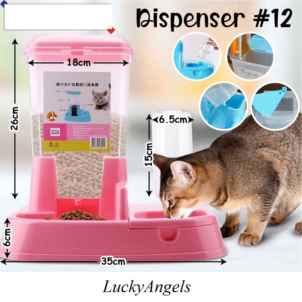 PET DISPENSER#12 DRINK & FOOD 1SET Dispenser Makan & Botol Minum